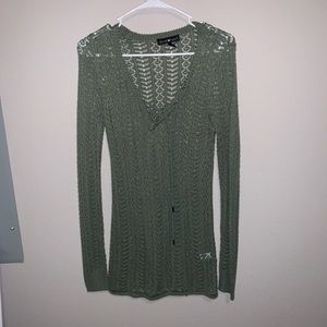 Knitted long sleeve fitted top